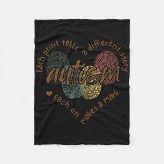 Vingerafdruk Autisme Elke afdruk vertelt een ander Fleece Deken