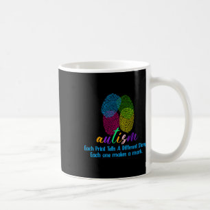 Vingerafdruk Autisme T-shirt Koffiemok