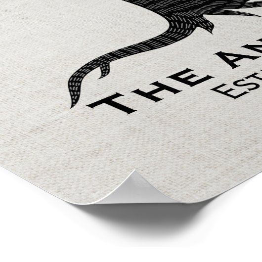 Vingerafdruk Boom Familie Reünie Klasse Linnen Poster (Hoek)