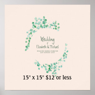 Vingerafdruk Boom Krans Groene Guestbook Budget Poster