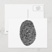 vingerafdruk briefkaart (Voorkant / Achterkant)
