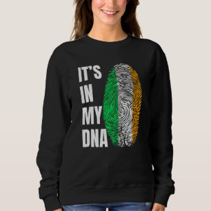 Vingerafdruk DNA Biometrie Ierse Vlag Ierland Trui