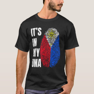 Vingerafdruk DNA Biometrie Vlag Filipijnen T-shirt