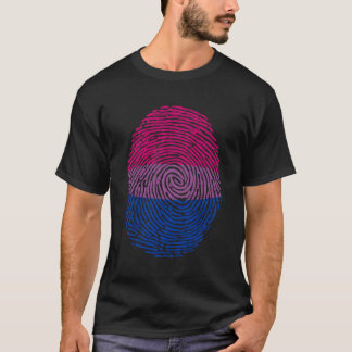 Vingerafdruk DNA-ondersteuning LGBT LGBTq dubbele T-shirt