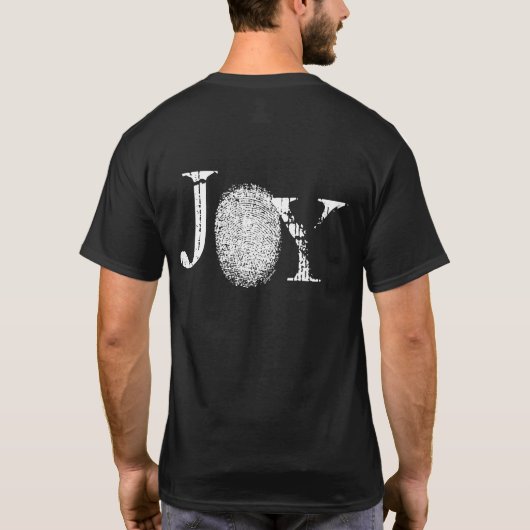 Vingerafdruk Joy Zwart T-shirt (Achterkant)