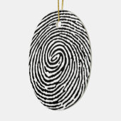 Vingerafdruk Keramisch Ornament (Links)