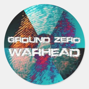 Vingerafdruk op de grond Zero Warhead Ronde Sticker