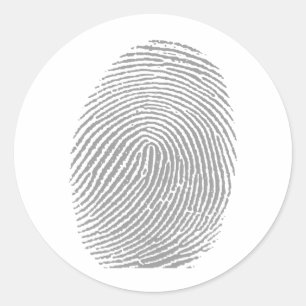 Vingerafdruk Ronde Sticker