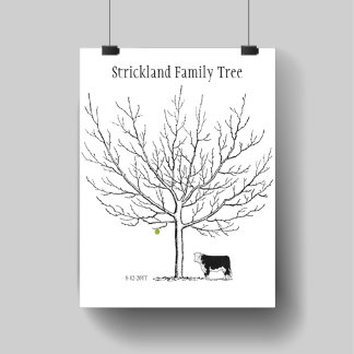 Vingerafdruk Rustige Koe - Familie - Geen rand Poster