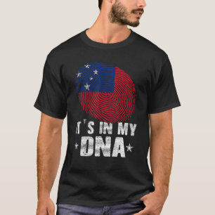 Vingerafdruk Samoa vlag Het zit in mijn DNA T-shirt