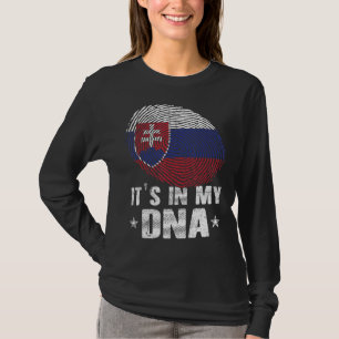 Vingerafdruk Slowakije Vlag Het zit in mijn DNA T-shirt