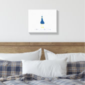 Vingerafdruk Thumbprint Peacock Tail Weddenschap Canvas Afdruk (Insitu (Slaapkamer))