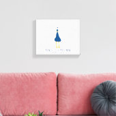Vingerafdruk Thumbprint Peacock Tail Weddenschap Canvas Afdruk (Insitu (Woonkamer))