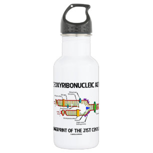 Vingerafdruk van desoxyribonucleïnezuur van de 21 waterfles