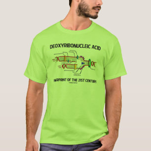 Vingerafdruk van desoxyribonucleïnezuur van de 21e t-shirt