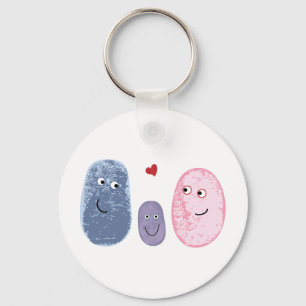 Vingerafdrukfamilie Sleutelhanger