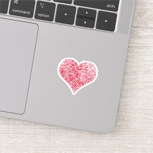 Vingerafdrukhart Sticker