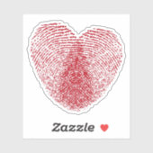 Vingerafdrukhart Sticker (Vel)