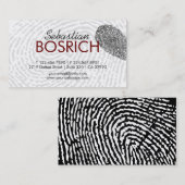 Vingerafdrukken Moderne visitekaartje (Voorkant / Achterkant)