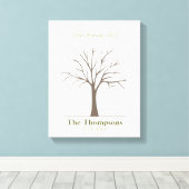 Vingerafdrukstructuur van de familie canvas afdruk (Insitu (Houten vloer))