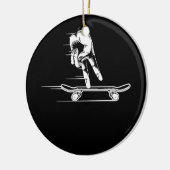 Vingerbordskateboard Keramisch Ornament (Links)
