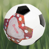 Vingergekleurd wit hart Multicolored Voetbal