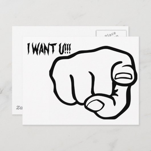 VingerPointing Briefkaart (Voorkant / Achterkant)