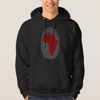 Vingerprint Afrikaans-Amerikaanse zwarte-geschiede Hoodie