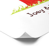 Vingerprint Brondenbruiloft (rood) Poster (Hoek)