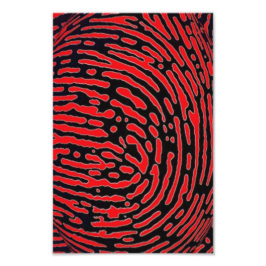 Vingerprint Bubble Foto Afdruk (Voorkant)