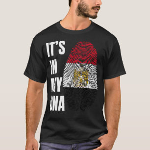 Vingerprint DNA Biometrie Egyptische vlag Egypte T-shirt