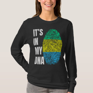 Vingerprint-DNA Biometrie Gabon vlag T-shirt