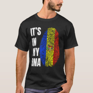 Vingerprint DNA Biometrie Moldavië vlag Moldavië T-shirt