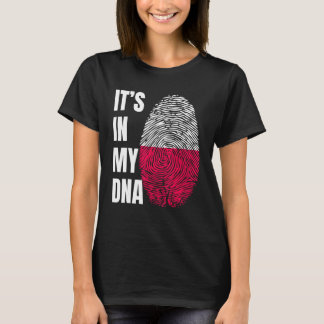 Vingerprint DNA Biometrie Poolse vlag Polen T-shirt