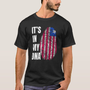 Vingerprint DNA Biometrie Vlag Liberia T-shirt