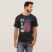 Vingerprint DNA Biometrie Vlag Liberia T-shirt (Voorkant volledig)