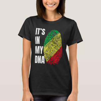 Vingerprint DNA Biometrie Vlagrepubliek Congo T-shirt