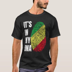 Vingerprint DNA Biometrie Vlagrepubliek Congo T-shirt