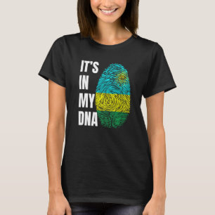 Vingerprint DNA Biometry Flag Rwanda T-shirt