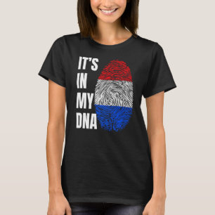 Vingerprint DNA Biometry Holland Flag Nederland T-shirt