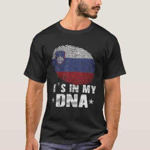 Vingerprint Slovenië vlag Het zit in mijn DNA T-shirt