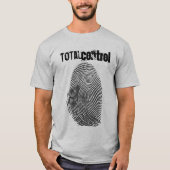 Vingerprint "Totale controle" Slogan Sociale test T-shirt (Voorkant)