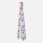 vingers schilderen handse prints op wit stropdas (Achterkant)