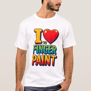 Vingerschildersventilator - levendige creatieve ex t-shirt