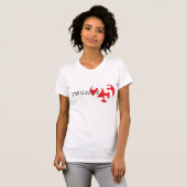 Vingt-25 amour coeur rouge 2025 dames t-shirt (Devant entier)