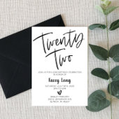 Vingt-deux 22e invitation d'anniversaire