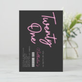 Vingt et un 21e anniversaire de fête Invitation (Debout devant)