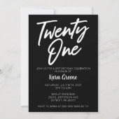 Vingt et un 21e anniversaire Invitation (Devant)