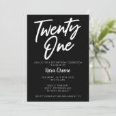 Vingt et un 21e anniversaire Invitation (Debout devant)