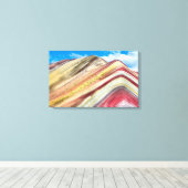 Vinicunca Peru Canvas Afdruk (Insitu (Houten vloer))